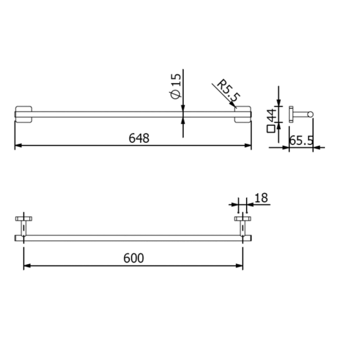 Kludi VELA S Badetuchhalter 60 cm
