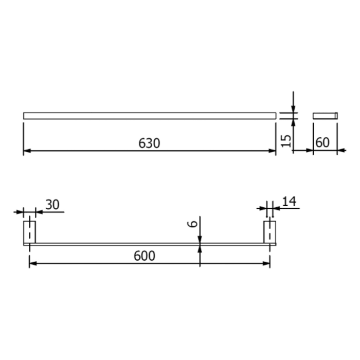 Kludi VELA C Badetuchhalter 60 cm