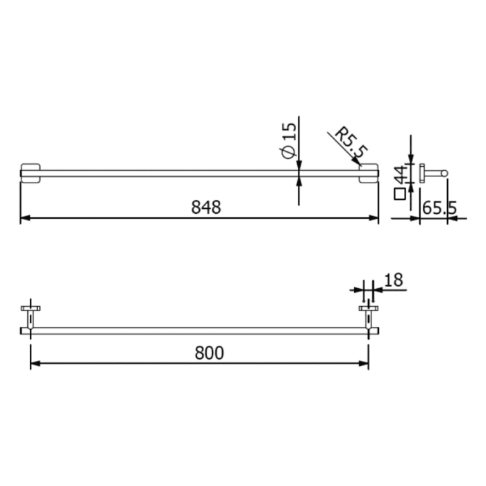 Kludi VELA S Badetuchhalter 80 cm