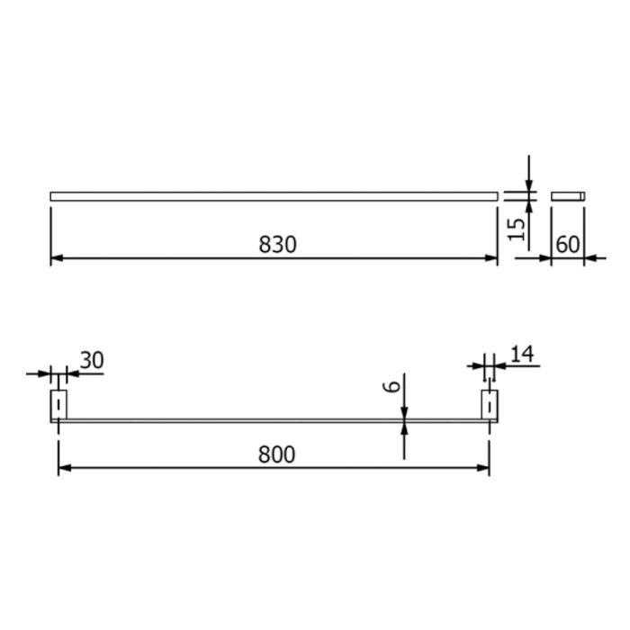 Kludi VELA C Badetuchhalter 80 cm