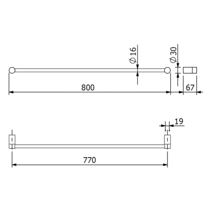 Kludi VELA R Badetuchhalter 80 cm