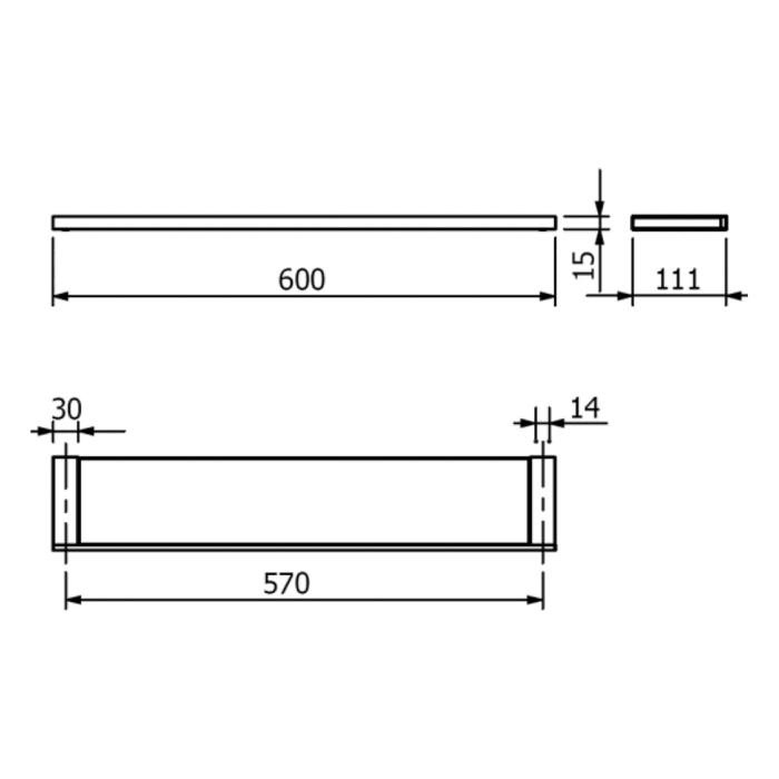 Kludi VELA C Ablagekonsole 60 cm