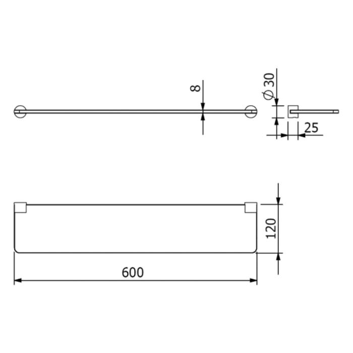 Kludi VELA R Ablagekonsole 60 cm