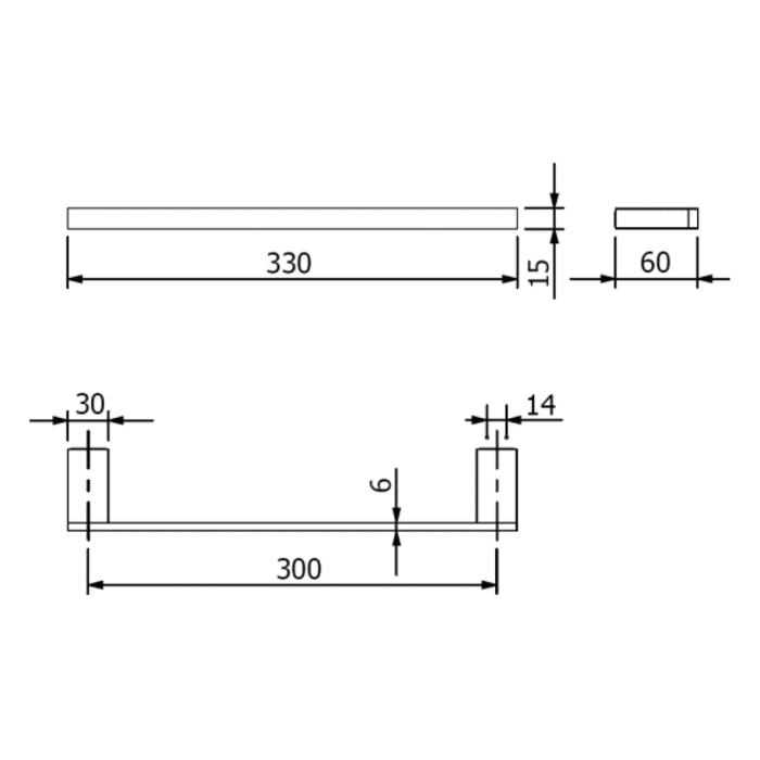 Kludi VELA C Handtuchhalter 30 cm
