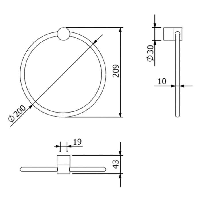 Kludi VELA R Handtuchring