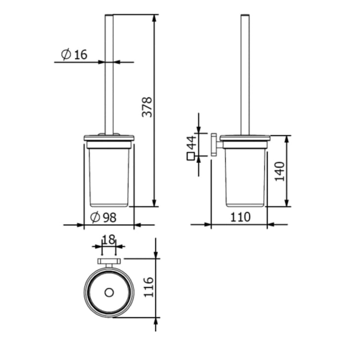 Kludi VELA S Toilettenbürstengarnitur