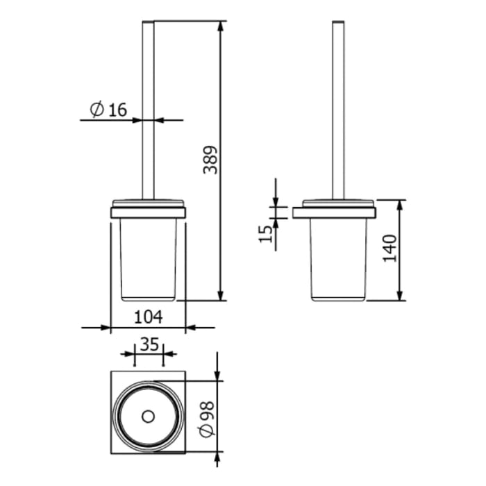 Kludi VELA C Toilettenbürstengarnitur
