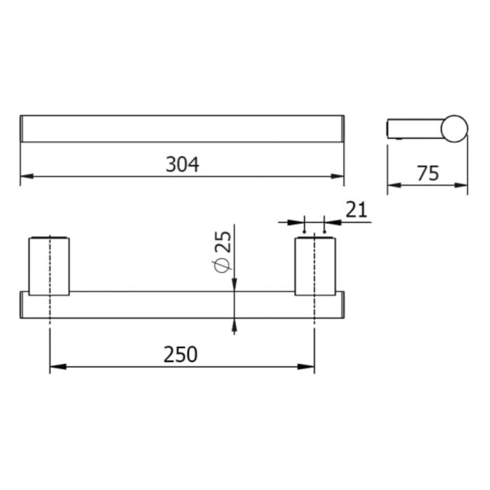 Kludi VELA C Wannengriff 30 cm