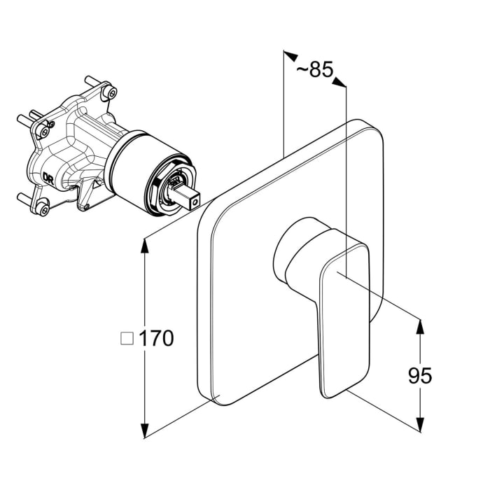 Kludi PURE&STYLE Unterputz-Brause-Einhandmischer