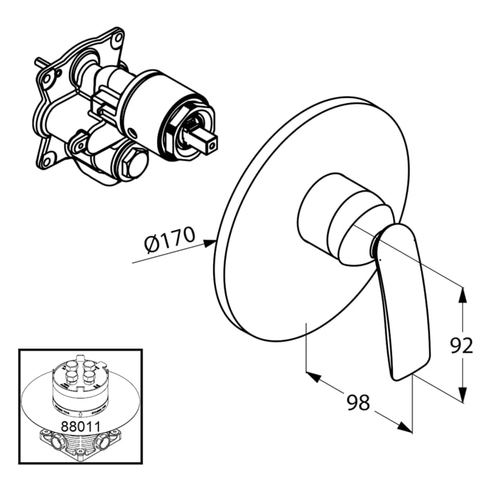 Kludi BALANCE Unterputz-Brause-Einhandmischer
