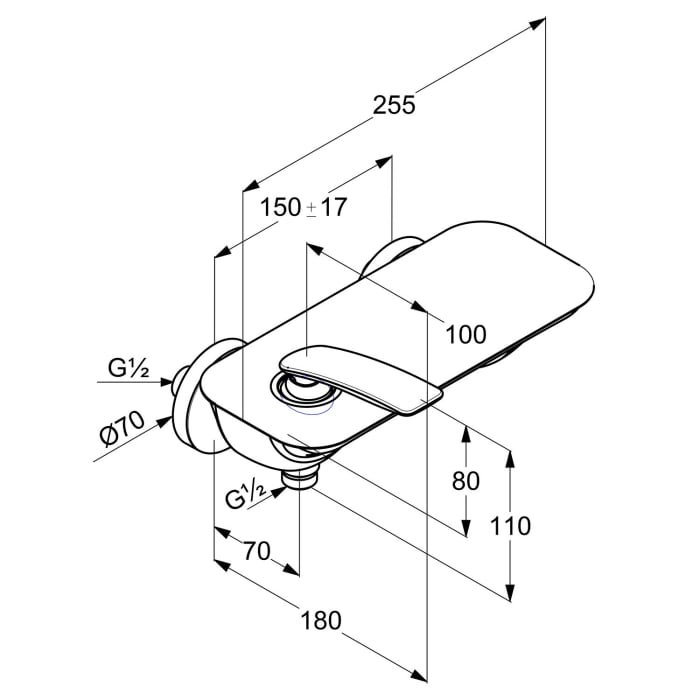 Kludi BALANCE Brause-Einhandmischer DN 15, Aufputz