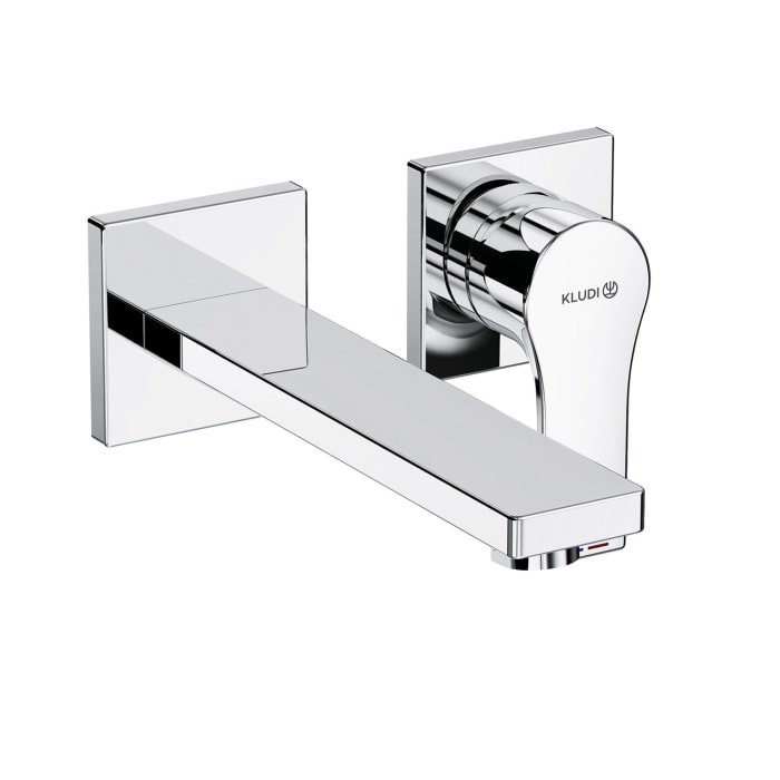 Kludi ZENTA SL Waschtisch-2-Loch-Wand-Einhandmischer Ausladung 18 cm zweiteilige Rosette