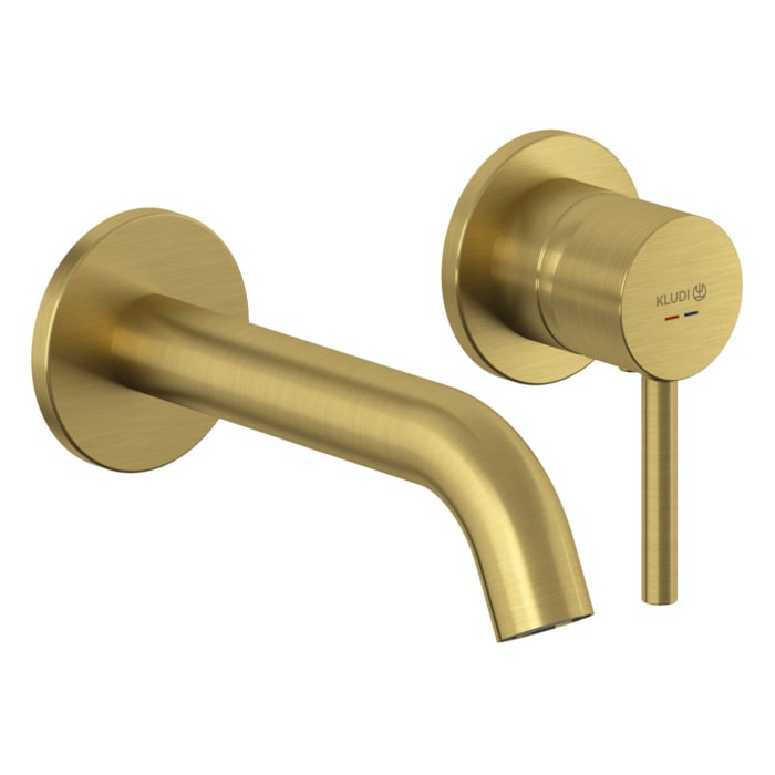 Kludi BOZZ Unterputz Waschtisch Zweiloch-Wand-Einhandmischer, Ausladung 18 cm