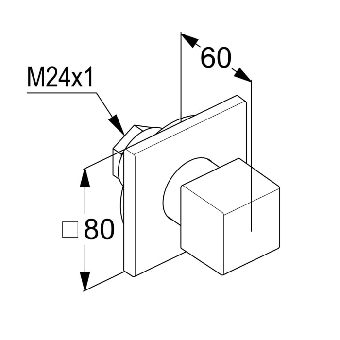 Kludi DECUS 2-Wege-Umstellung, Feinbau-Set
