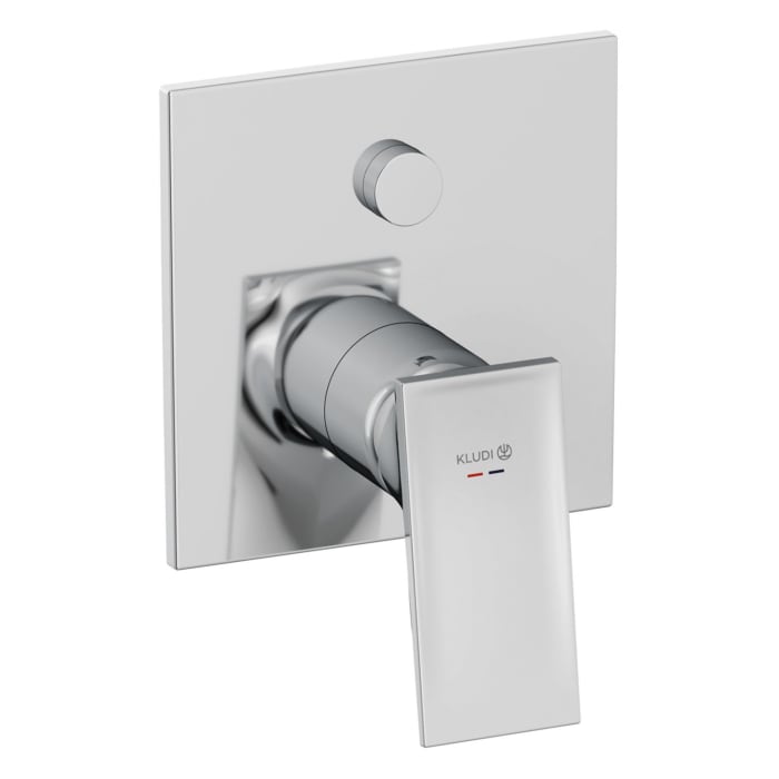 Kludi DECUS Unterputz-Wannenfüll- und Brause-Einhandmischer, eigensicher, Feinbau-Set mit Druckumstellung