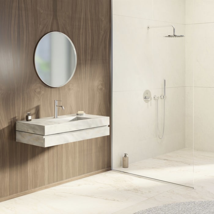 Kludi NOVA FONTE Pura Waschtisch-Einhandmischer 75 mit Push-Open Ablaufgarnitur