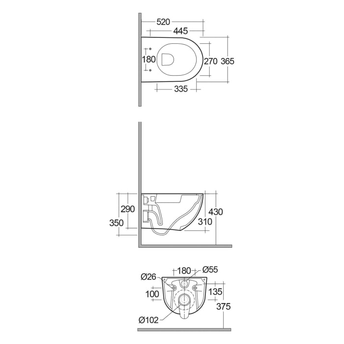 Kludi RESA D Spiralflush-Wand-WC