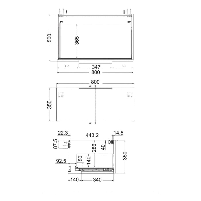 Kludi ICOS Waschtisch mit Unterschrank 81 cm