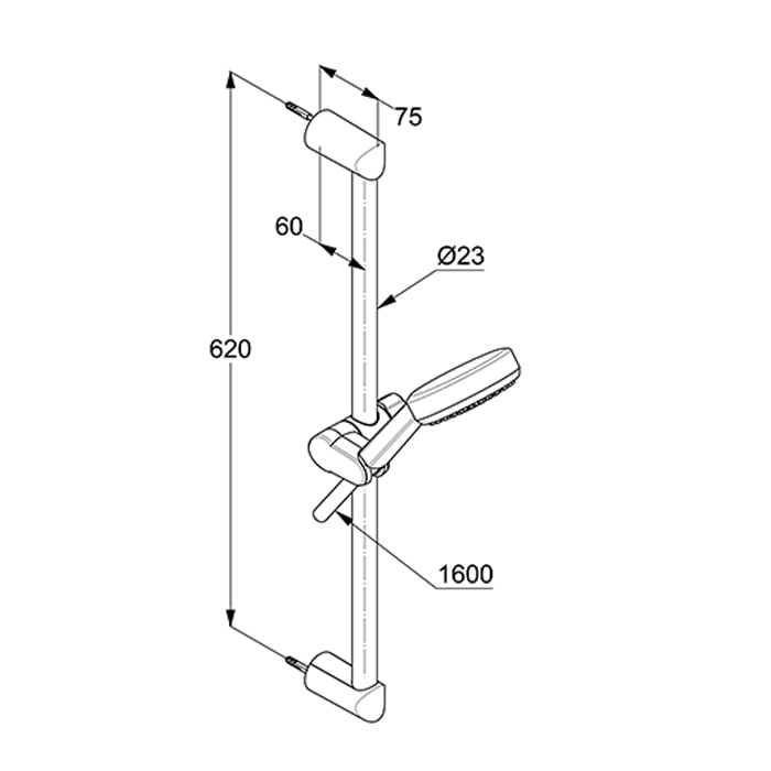 Kludi-DIVE S Brause-Set 1S 60 cm