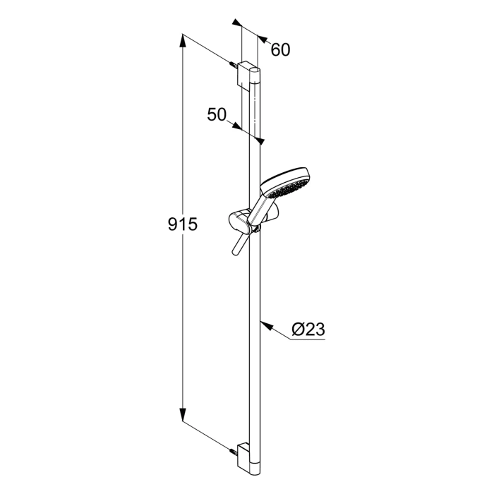Kludi DIVE Brause-Set sDive 1S 90 cm