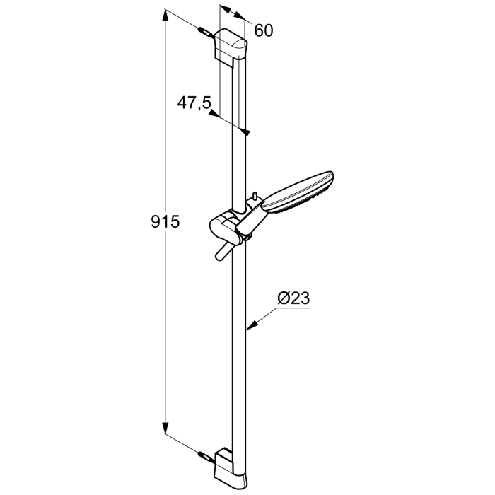 Kludi FRESHLINE Brause-Set mit 3 Strahlarten, 90 cm