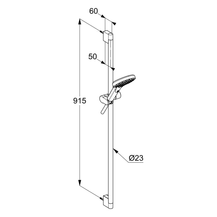 Kludi DIVE Brause-Set xDive 1S 90 cm