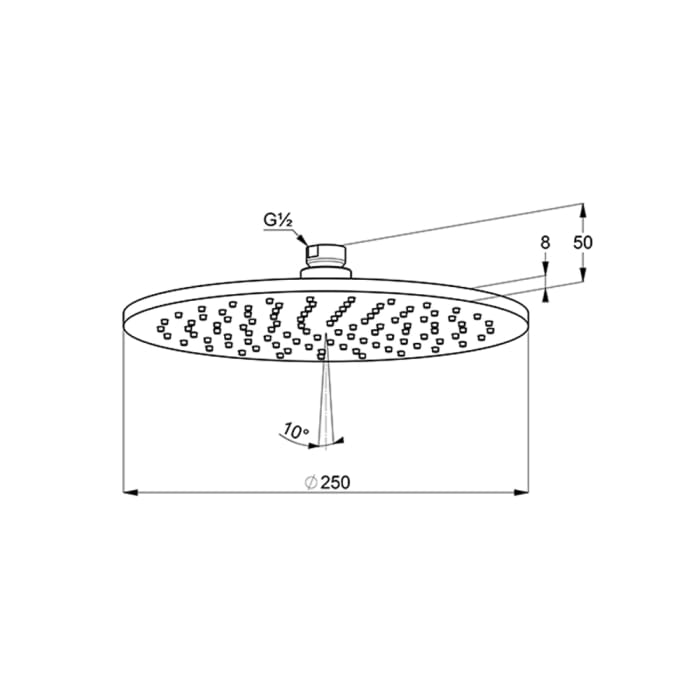 Kludi A-QA Tellerkopfbrause flache Ausführung Ø 25 cm