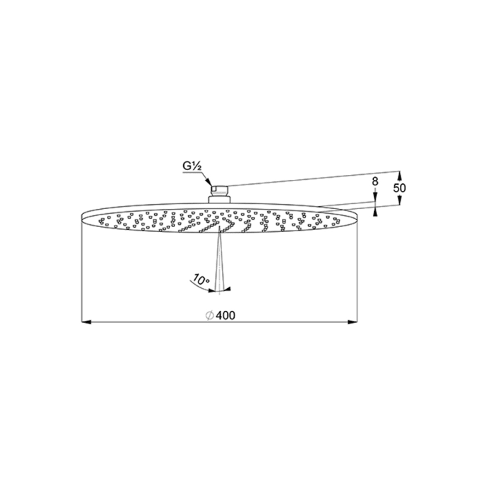 Kludi A-QA Tellerkopfbrause flache Ausführung Ø 40 cm