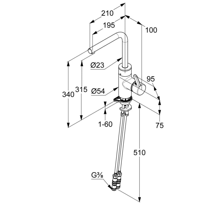 Kludi E-GO Elektronischer Spültisch-Einhandmischer