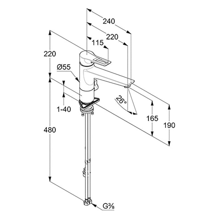Kludi MIX Spültisch-Einhandmischer Multi DN 15, Bügelgriff