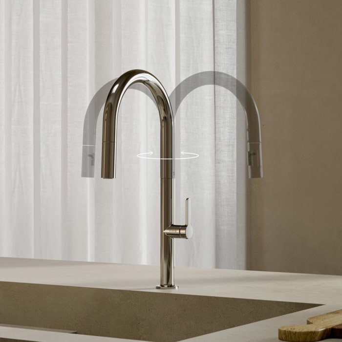 Kludi AUREA Spültisch-Armatur herausz. Geschirrbrause