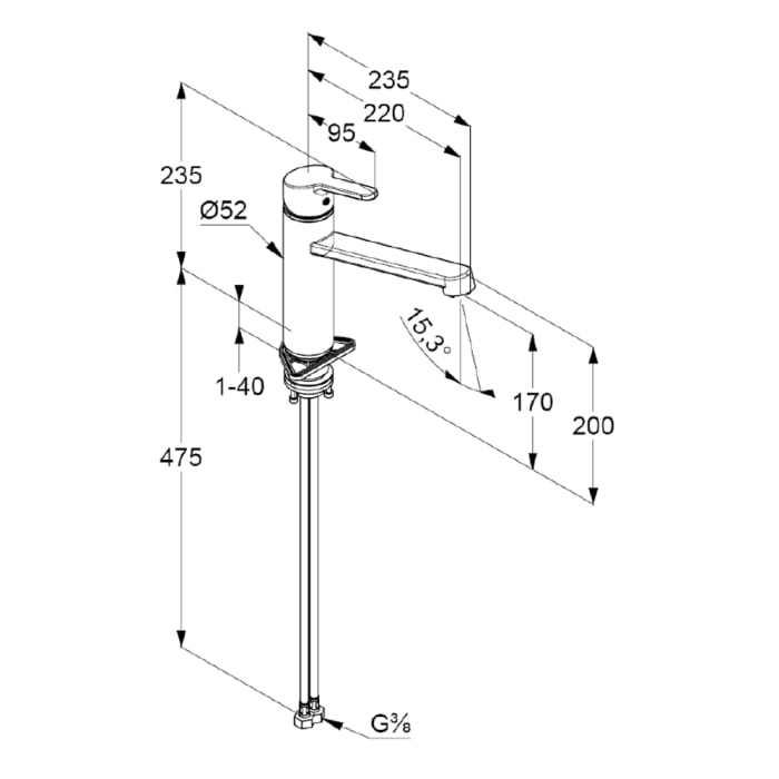 Kludi M2 Spültisch-Einhebelmischer
