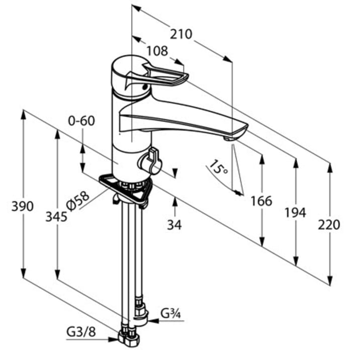 Kludi MX Spültisch Einhandmischer mit Geräteanschluss