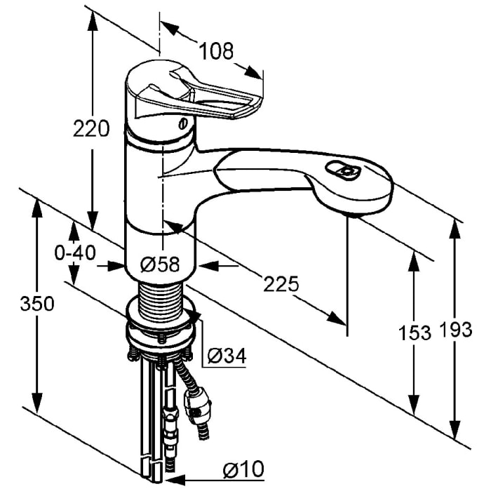Kludi MX Spültisch Einhandmischer mit herausziehbarer Geschirrbrause