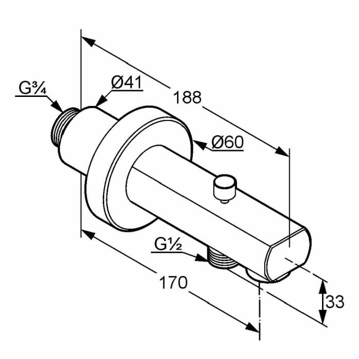 Kludi ZENTA Wanneneinlauf mit automatischer Umstellung