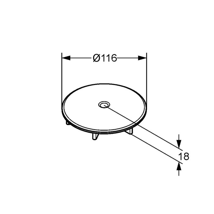Kludi TASSO 90 Ablaufgarnitur Feinbauset für 21091