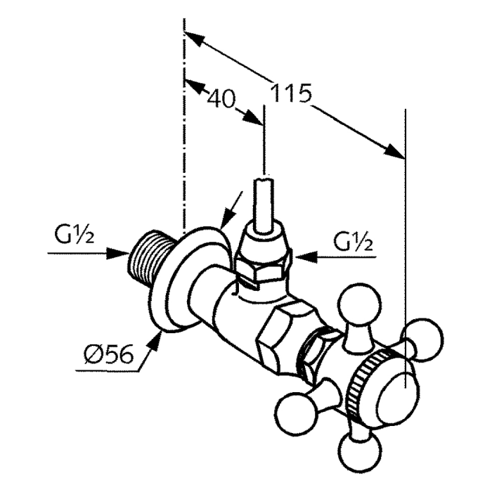 Kludi 1926 Eckventil DN 15