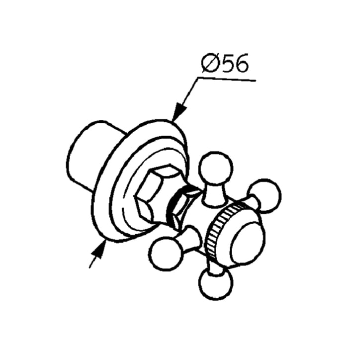 Kludi 1926 UP-Ventil, Feinbau-Set, Markierung: COLD