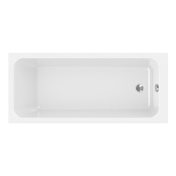 Koralle T350 Badewanne 170 x 75 x 45 ohne Schürze mit Fußablauf