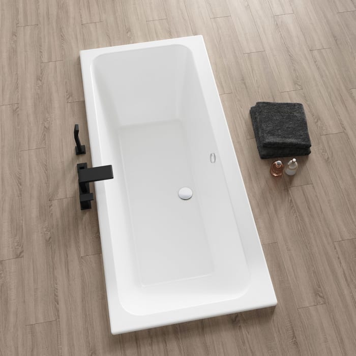 Koralle T350 Badewanne 190 x 90 x 45 ohne Schürze, Überlauf vorne