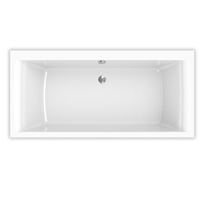 Koralle T750 Badewanne 200 x 90 x 45 ohne Schürze, Überlauf vorne