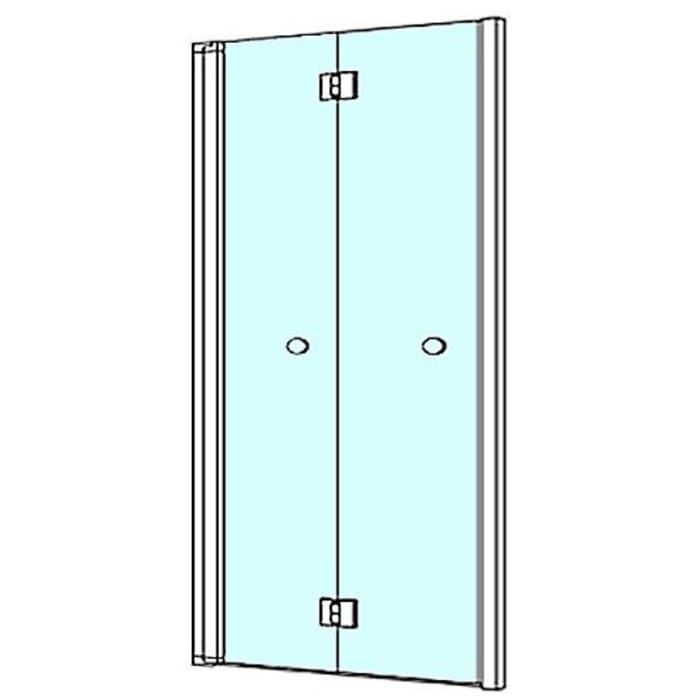 Koralle myDay Faltdusche NTFA für Nische 75 cm links