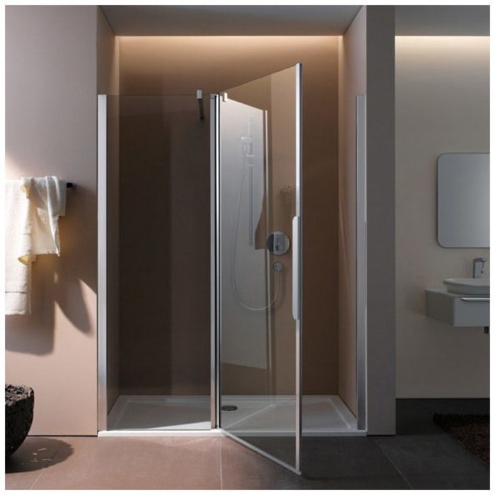 Koralle myDay Pendeltür NPFA mit Festelement für Nische 100 cm links