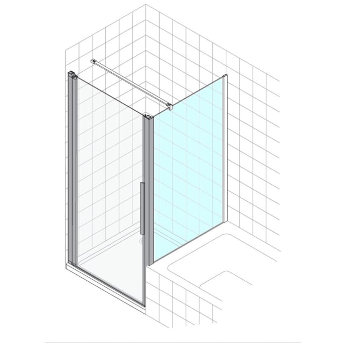 Koralle myDay Trennwand kurz WNK 85 für Pendeltüren