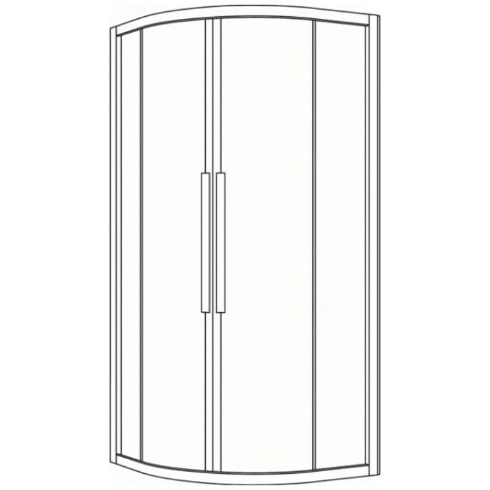 Koralle myDay Viertelkreis Duschabtrennung VSF 100 x 100, Radius 52 cm