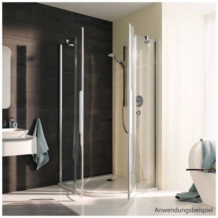 Koralle myDay Viertelkreis Duschabtrennung VPFS 80 links, Radius 55 cm