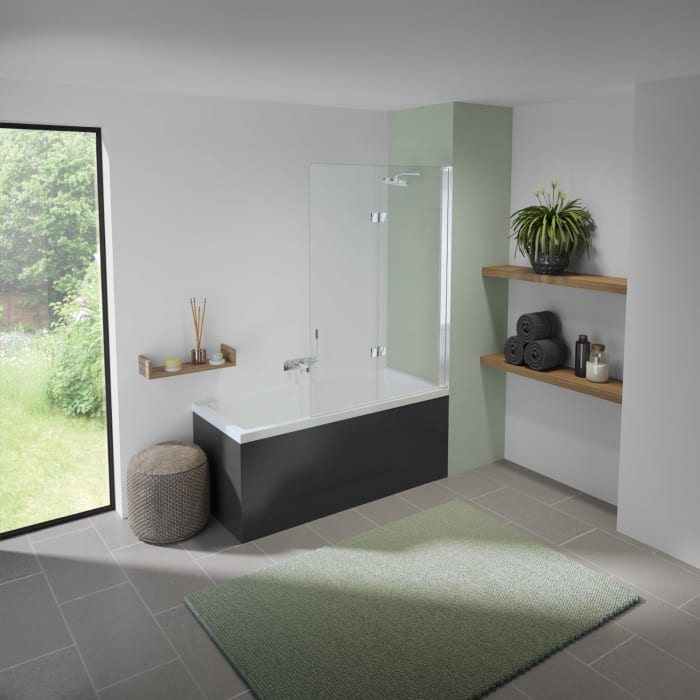 Koralle SL450 Falttür für Badewanne, Anschlag rechts, Typ BF2A R 100, 100 x 140 cm