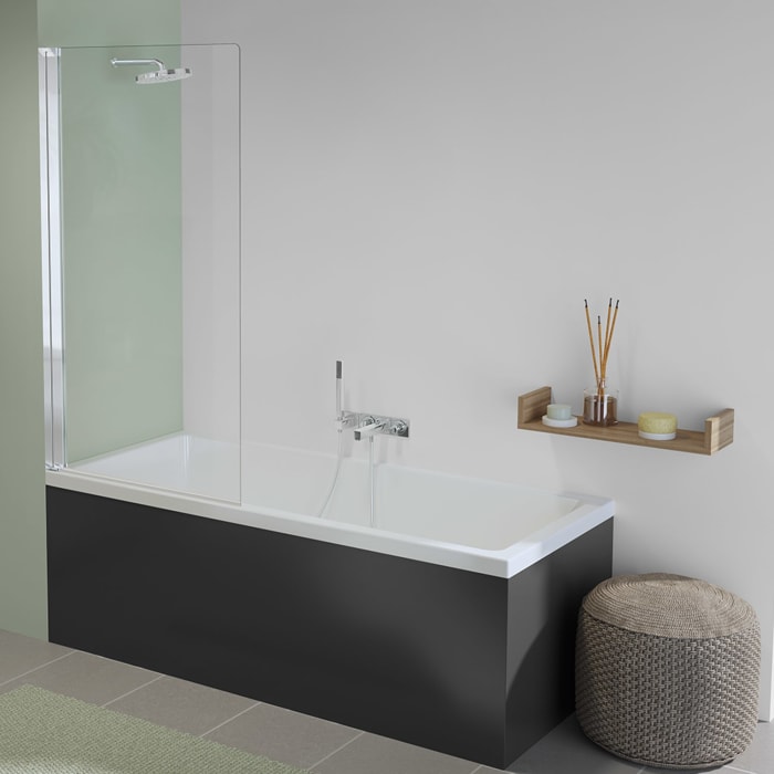 Koralle SL450 Pendeltür für Badewanne, Anschlag links, Typ BPWA L 80, 80 x 140 cm, mit GlasPlus