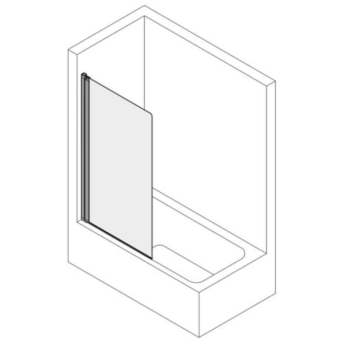 Koralle SL450 Pendeltür für Badewanne, Anschlag links, Typ BPWA L 75, 75 x 140 cm