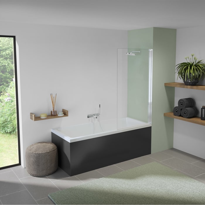 Koralle SL450 Pendeltür für Badewanne, Anschlag rechts, Typ BPWA R 75, 75 x 140 cm